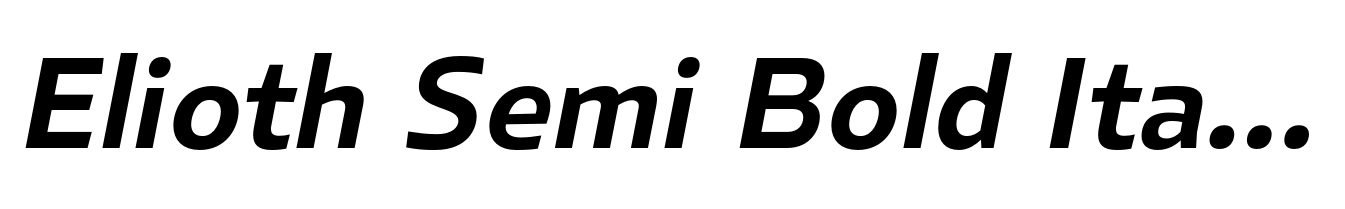 Elioth Semi Bold Italic